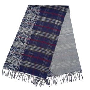 Fraas "Cashmink" Plaid/Floral Winter Blanket Scarf